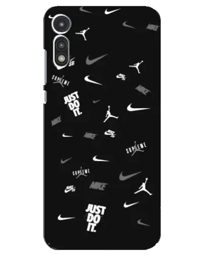 Чохол для Motorola MOTO E 2020 з картинкою «Nike Black Pattern» Чохол для Motorola MOTO E 2020 з картинкою «Nike Black Pattern»
