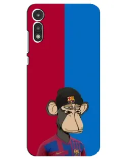 Чохол для Motorola MOTO E 2020 з картинкою «Bored Ape — фанат Барси»