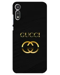 Чехол для Motorola MOTO E 2020 с картинкой «Золотой логотип Gucci»