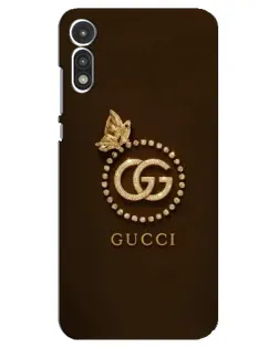 Чехол для Motorola MOTO E 2020 с картинкой «Gucci — золотая бабочка»