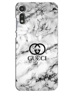 Чехол для Motorola MOTO E 2020 с картинкой «Gucci — мраморный шик»