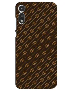 Чехол для Motorola MOTO E 2020 с картинкой «Gucci — золотые диагонали»