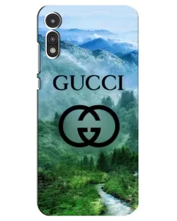 Чехол для Motorola MOTO E 2020 с картинкой «Gucci — горный пейзаж»
