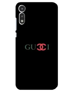 Чехол для Motorola MOTO E 2020 с картинкой «Gucci — красный градиент»