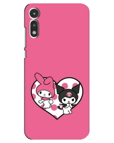 Чехол для Motorola MOTO E 2020 с картинкой «Kuromi и My Melody» Чехол для Motorola MOTO E 2020 с картинкой «Kuromi и My Melody»