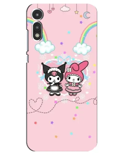 Чехол для Motorola MOTO E 2020 с картинкой «My Melody и Kuromi» Чехол для Motorola MOTO E 2020 с картинкой «My Melody и Kuromi»