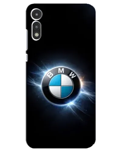 Чехол для Motorola MOTO E 2020 с картинкой «BMW — неоновое сияние»