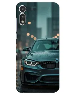 Чехол для Motorola MOTO E 2020 с картинкой «BMW в огнях города»