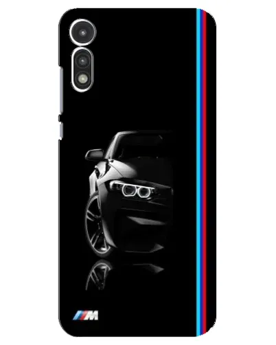 Чехол для Motorola MOTO E 2020 с картинкой «Силуэт BMW в темноте»