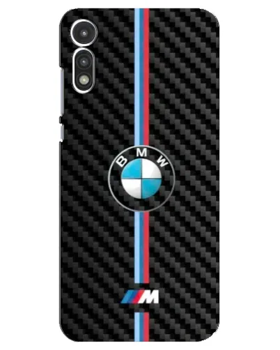 Чехол для Motorola MOTO E 2020 с картинкой «Эмблема BMW и карбон»