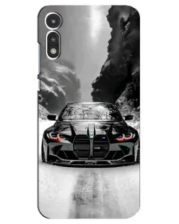 Чехол для Motorola MOTO E 2020 с картинкой «BMW — акварельный дрифт»