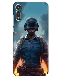Чехол для Motorola MOTO E 2020 с картинкой «PUBG — реалистичный герой»
