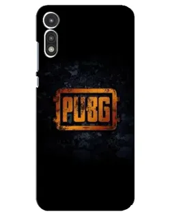 Чехол для Motorola MOTO E 2020 с картинкой «PUBG — золотой логотип»