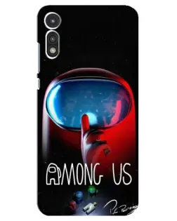 Чехол для Motorola MOTO E 2020 с картинкой «Красный импостер — макро» Чехол для Motorola MOTO E 2020 с картинкой «Красный импостер — макро»