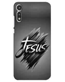 Чехол для Motorola MOTO E 2020 с картинкой «Надпись Jesus Graffiti»