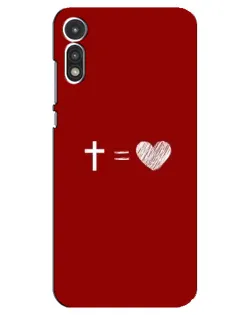 Чехол для Motorola MOTO E 2020 с картинкой «Уравнение любви»