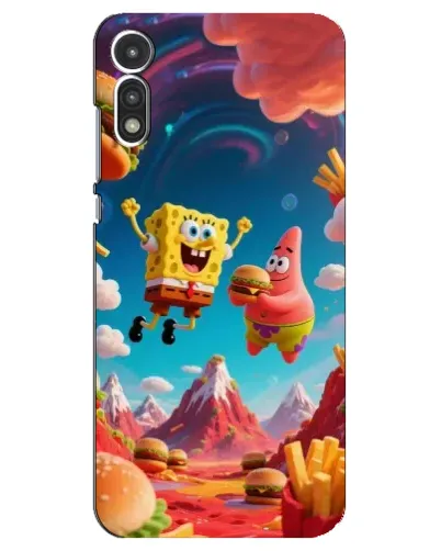 Чехол для Motorola MOTO E 2020 с картинкой «Космический фастфуд»