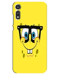 Чехол для Motorola MOTO E 2020 с картинкой «Минималистичный Спанч Боб»