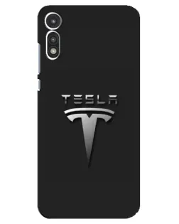 Чехол для Motorola MOTO E 2020 с картинкой «Стальной логотип Tesla» Чехол для Motorola MOTO E 2020 с картинкой «Стальной логотип Tesla»