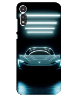 Чехол для Motorola MOTO E 2020 с картинкой «Tesla в неоне» Чехол для Motorola MOTO E 2020 с картинкой «Tesla в неоне»