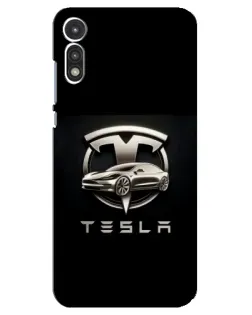 Чехол для Motorola MOTO E 2020 с картинкой «Tesla — серебристое авто» Чехол для Motorola MOTO E 2020 с картинкой «Tesla — серебристое авто»