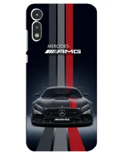 Чехол для Motorola MOTO E 2020 с картинкой «Mercedes — белый карбон»