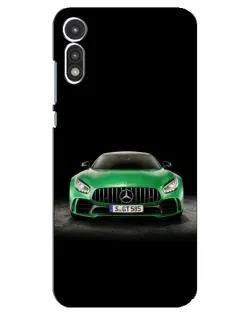 Чехол для Motorola MOTO E 2020 с картинкой «Mercedes — неоновый лого»