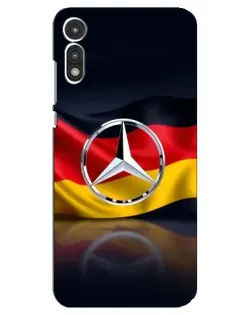 Чехол для Motorola MOTO E 2020 с картинкой «Mercedes — флаг Германии»