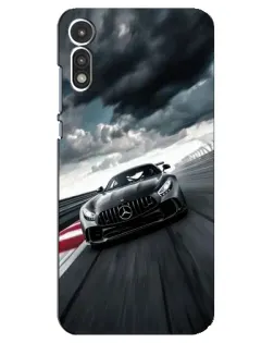 Чехол для Motorola MOTO E 2020 с картинкой «Гоночный Mercedes AMG»