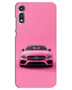 Чехол для Motorola MOTO E 2020 с картинкой «Розовый Mercedes AMG»