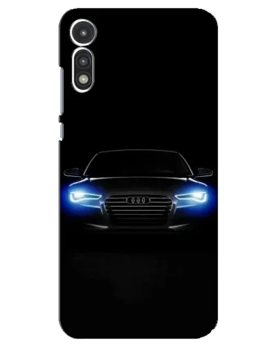 Чехол для Motorola MOTO E 2020 с картинкой «Audi в неоне»