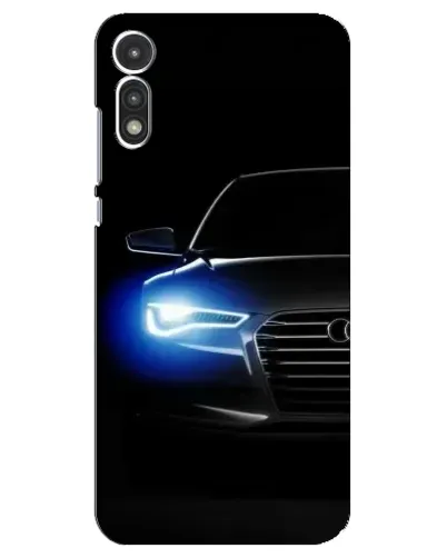 Чехол для Motorola MOTO E 2020 с картинкой «Неоновый взгляд Audi»
