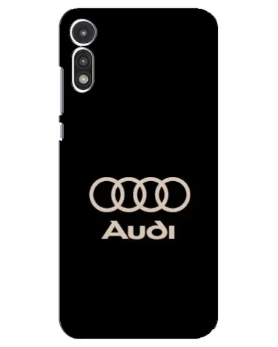Чехол для Motorola MOTO E 2020 с картинкой «Audi — золотой логотип»