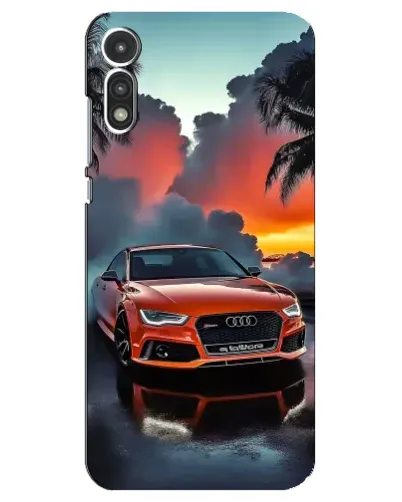 Чехол для Motorola MOTO E 2020 с картинкой «Audi — закат»
