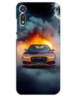 Чохол для Motorola MOTO E 2020 з картинкою «Audi у вогняному диму» Чохол для Motorola MOTO E 2020 з картинкою «Audi у вогняному диму»