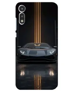 Чехол для Motorola MOTO E 2020 с картинкой «Lamborghini золотые линии»