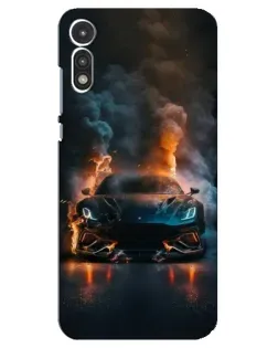 Чехол для Motorola MOTO E 2020 с картинкой «Lamborghini дымная эстетика»