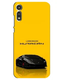 Чехол для Motorola MOTO E 2020 с картинкой «Lamborghini Huracan черный»