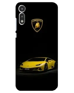 Чехол для Motorola MOTO E 2020 с картинкой «Lamborghini желтый акцент»