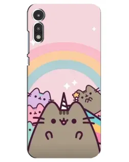 Чехол для Motorola MOTO E 2020 с картинкой «Единорог Pusheen»