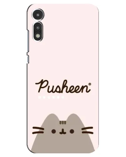Чехол для Motorola MOTO E 2020 с картинкой «Pusheen логотип»
