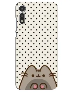 Чехол для Motorola MOTO E 2020 с картинкой «Пушин в горошек»