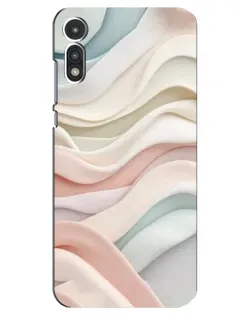 Чехол для Motorola MOTO E 2020 с картинкой «Пастельные нежные волны»