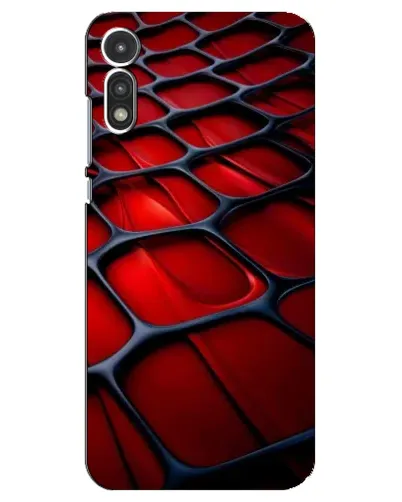 Чехол для Motorola MOTO E 2020 с картинкой «Красная глянцевая сетка»