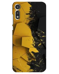 Чехол для Motorola MOTO E 2020 с картинкой «Золотые осколки геометрии»