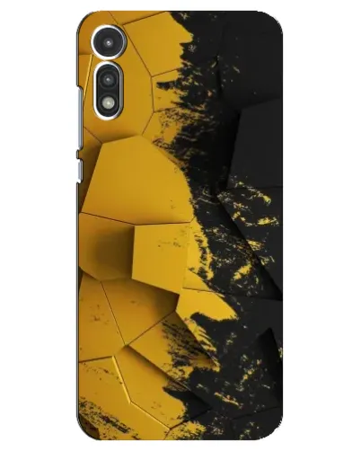 Чехол для Motorola MOTO E 2020 с картинкой «Золотые осколки геометрии»