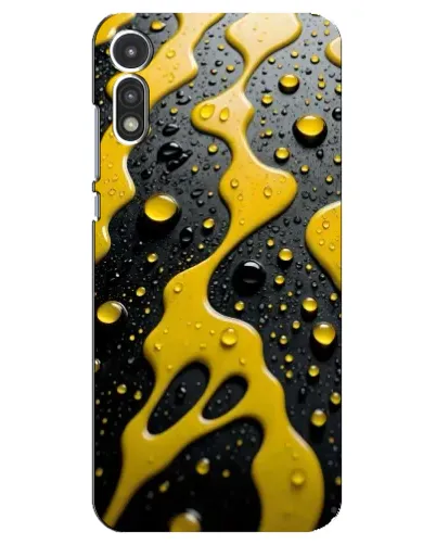 Чехол для Motorola MOTO E 2020 с картинкой «Жидкое желтое золото»