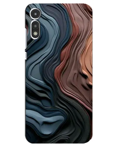 Чехол для Motorola MOTO E 2020 с картинкой «Цветные волны каньона»