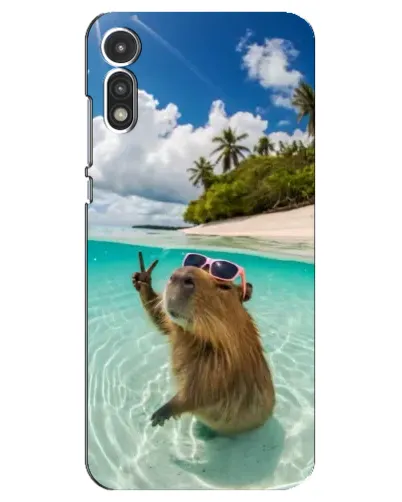 Чехол для Motorola MOTO E 2020 с картинкой «Капибара на море» Чехол для Motorola MOTO E 2020 с картинкой «Капибара на море»