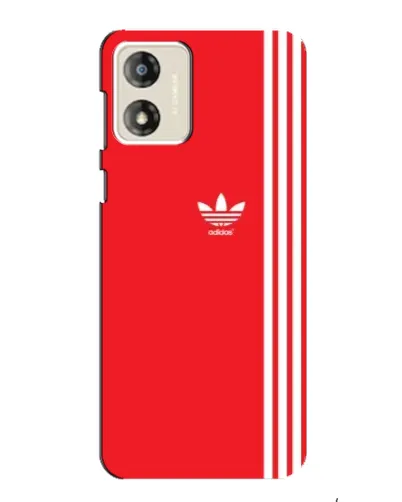 Чехол для Motorola MOTO E13 с картинкой «Красный минимализм Adidas»